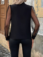Load image into Gallery viewer, Tie Neck Long Sleeve Blouse