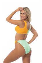 Load image into Gallery viewer, TEXTURED TWO TONE RING ACCENT BIKINI SET