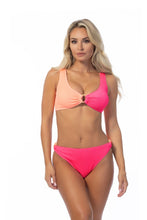 Load image into Gallery viewer, TEXTURED TWO TONE RING ACCENT BIKINI SET