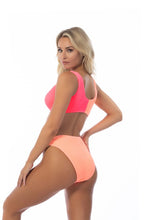 Load image into Gallery viewer, TEXTURED TWO TONE RING ACCENT BIKINI SET