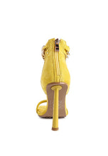 Load image into Gallery viewer, LAST SIP HEELED FAUX SUEDE CHAIN STRAP SANDAL