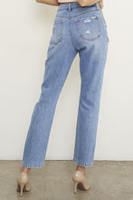 Load image into Gallery viewer, HIGH RISE DISTRESSED GIRLFRIEND JEANS