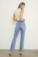 Load image into Gallery viewer, HIGH RISE DISTRESSED GIRLFRIEND JEANS