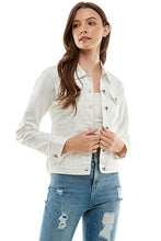 Load image into Gallery viewer, Spandex Ladies Casual Denim Jacket