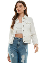 Load image into Gallery viewer, Spandex Ladies Casual Denim Jacket