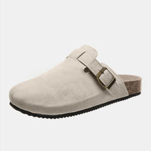 Load image into Gallery viewer, Suede Closed Toe Buckle Slide