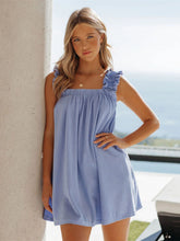 Load image into Gallery viewer, Full Size Frill Pocketed Square Neck Wide Strap Dress