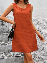 Load image into Gallery viewer, Asymmetrical Neck Sleeveless Mini Dress