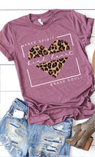 Load image into Gallery viewer, Free Spirit Leopard Heart Graphic Tee PLUS