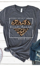 Load image into Gallery viewer, Free Spirit Leopard Heart Graphic Tee PLUS