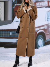 Load image into Gallery viewer, Plus Size Drop Shoulder Sherpa Longline Coat