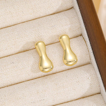 Load image into Gallery viewer, 18K Gold-Plated Bubble Letter Stud Earrings