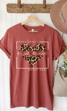 Load image into Gallery viewer, Free Spirit Leopard Heart Graphic Tee PLUS