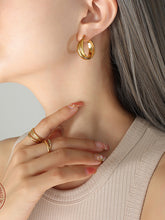 Load image into Gallery viewer, 18K Gold-Plated Titanium Steel Huggie Earrings