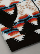 Load image into Gallery viewer, Geometric Zip Up Hooded Sherpa Jacket