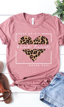 Load image into Gallery viewer, Free Spirit Leopard Heart Graphic Tee PLUS