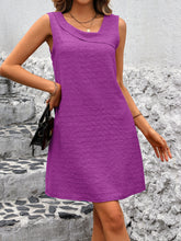 Load image into Gallery viewer, Asymmetrical Neck Sleeveless Mini Dress