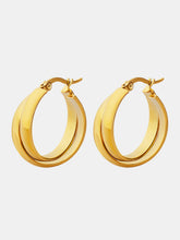 Load image into Gallery viewer, 18K Gold-Plated Titanium Steel Huggie Earrings