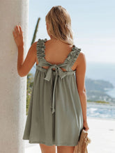 Load image into Gallery viewer, Full Size Frill Pocketed Square Neck Wide Strap Dress