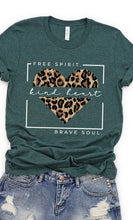 Load image into Gallery viewer, Free Spirit Leopard Heart Graphic Tee PLUS