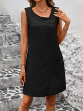 Load image into Gallery viewer, Asymmetrical Neck Sleeveless Mini Dress