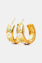 Load image into Gallery viewer, Stainless Steel 18K Gold Plated Ring Shape C-Hoop Earrings