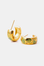 Load image into Gallery viewer, Stainless Steel 18K Gold Plated Ring Shape C-Hoop Earrings