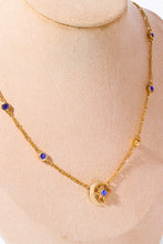 Load image into Gallery viewer, Moon & Star Shape Zircon Pendant Necklace