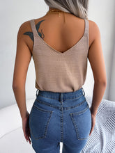 Load image into Gallery viewer, Openwork Scoop Neck Knit Tank Top