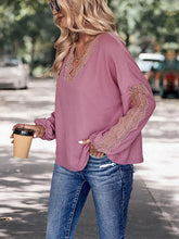 Load image into Gallery viewer, Lace Detail V-Neck Top