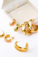 Load image into Gallery viewer, Stainless Steel 18K Gold Plated Ring Shape C-Hoop Earrings