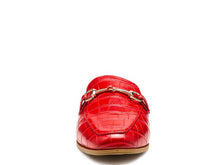 Load image into Gallery viewer, Begonia buckled faux leather croc mules
