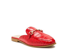 Load image into Gallery viewer, Begonia buckled faux leather croc mules
