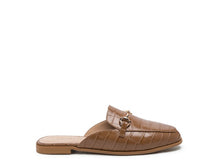 Load image into Gallery viewer, Begonia buckled faux leather croc mules
