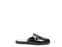 Load image into Gallery viewer, Begonia buckled faux leather croc mules
