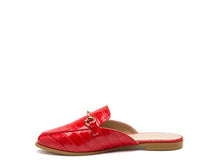 Load image into Gallery viewer, Begonia buckled faux leather croc mules
