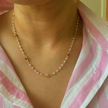 Load image into Gallery viewer, Precious Mini Heart Pearl Chain Necklace
