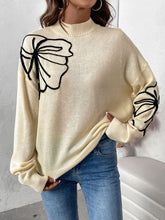 Load image into Gallery viewer, Perfee Mock Neck Dropped Shoulder Long Sleeve Sweater
