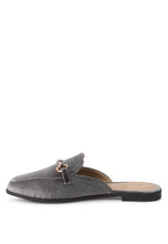 Load image into Gallery viewer, Begonia buckled faux leather croc mules
