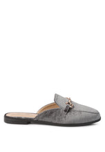 Load image into Gallery viewer, Begonia buckled faux leather croc mules
