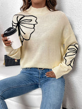 Load image into Gallery viewer, Perfee Mock Neck Dropped Shoulder Long Sleeve Sweater
