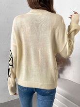 Load image into Gallery viewer, Perfee Mock Neck Dropped Shoulder Long Sleeve Sweater
