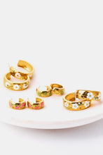 Load image into Gallery viewer, Stainless Steel 18K Gold Plated Ring Shape C-Hoop Earrings
