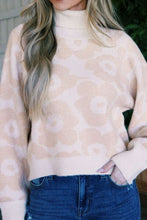 Load image into Gallery viewer, Flower Pattern Turtleneck Long Sleeve Sweater

