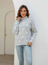Load image into Gallery viewer, Heart Mock Neck Sweater
