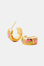 Load image into Gallery viewer, Stainless Steel 18K Gold Plated Ring Shape C-Hoop Earrings
